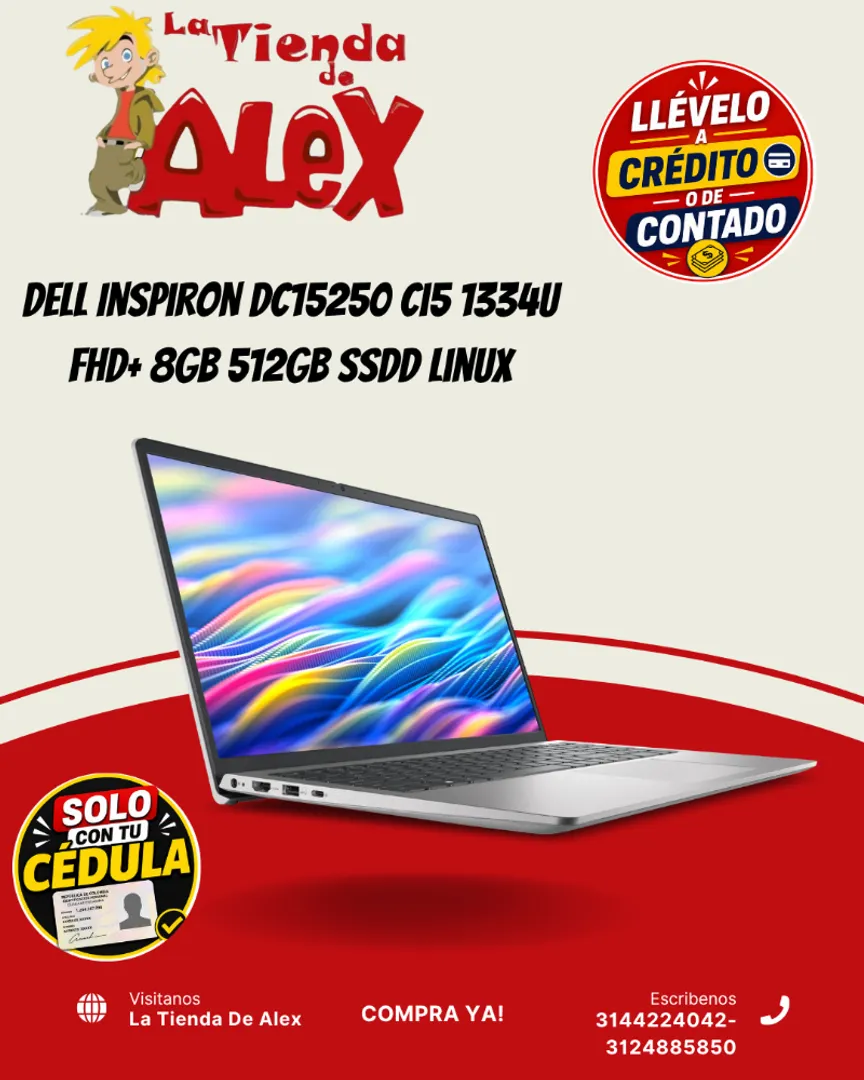 Dell Inspiron DC15250 Ci5 1334U FHD+ 8GB 512GB SSDD Linux