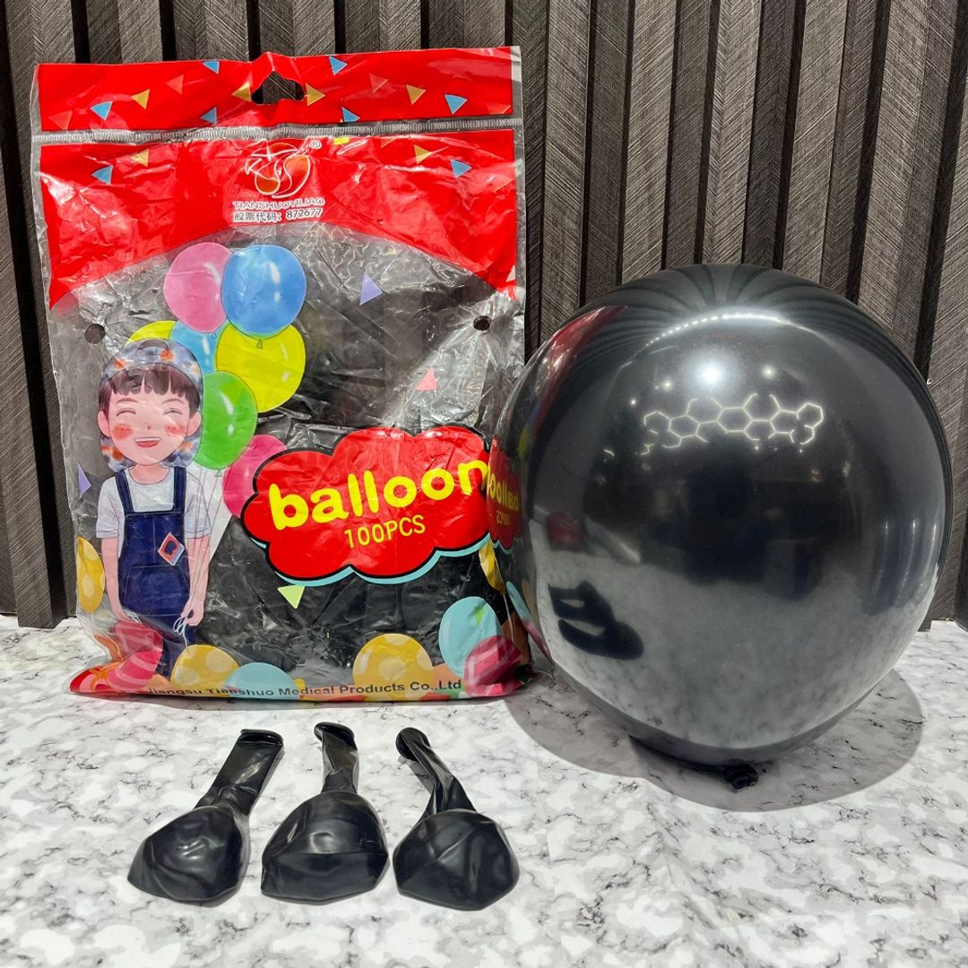 GLOBO R12 x 100 UNIDADES NEGRO  FASHION