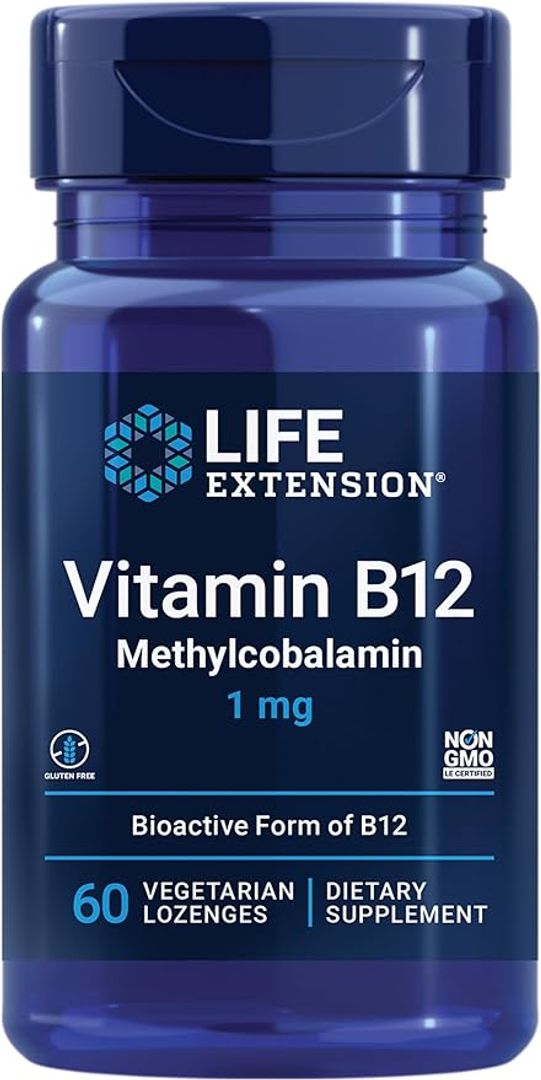 Vitamina B12 Metilcobalamina 1 mg vitamina B para la salud cerebral y la cognición 60cap