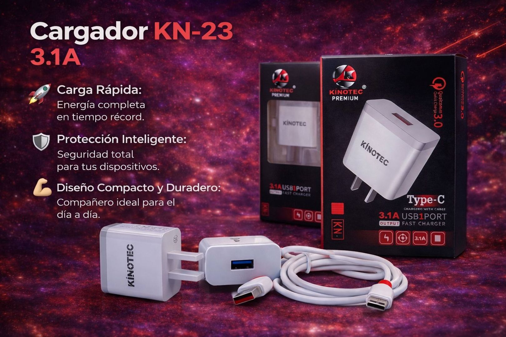 Cargador Kinotec KN-23 TC