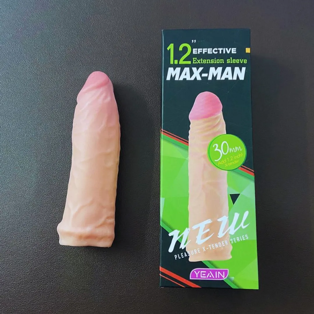 FUNDA EXTENSORA JUGUETE SEXUAL ALARGADORA REALISTA MAX MAN 
