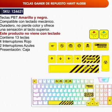Imagen del producto TECLAS GAMER DE REPUESTO HAVIT 