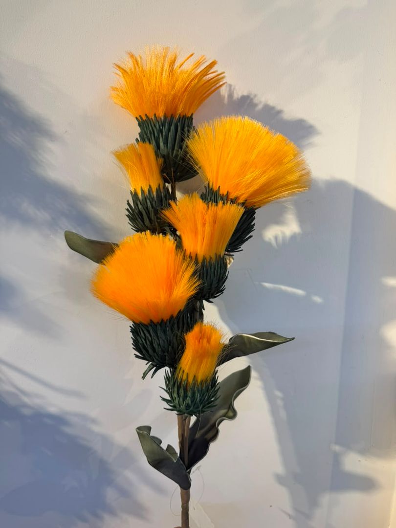 ESPIGA DE ESPUMADO X 6 PELUDA NARANJA