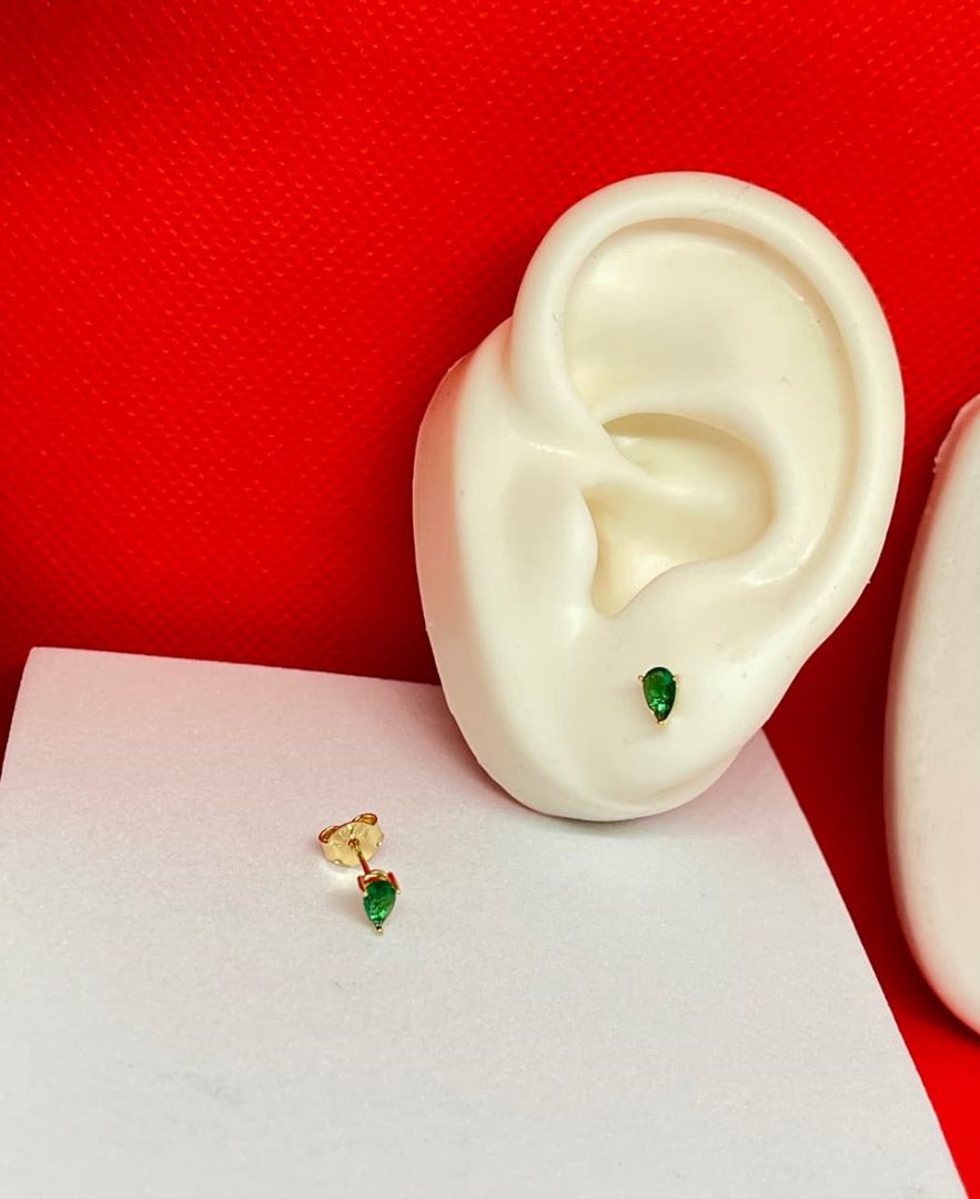 Topos gota circon verde 3.5mm