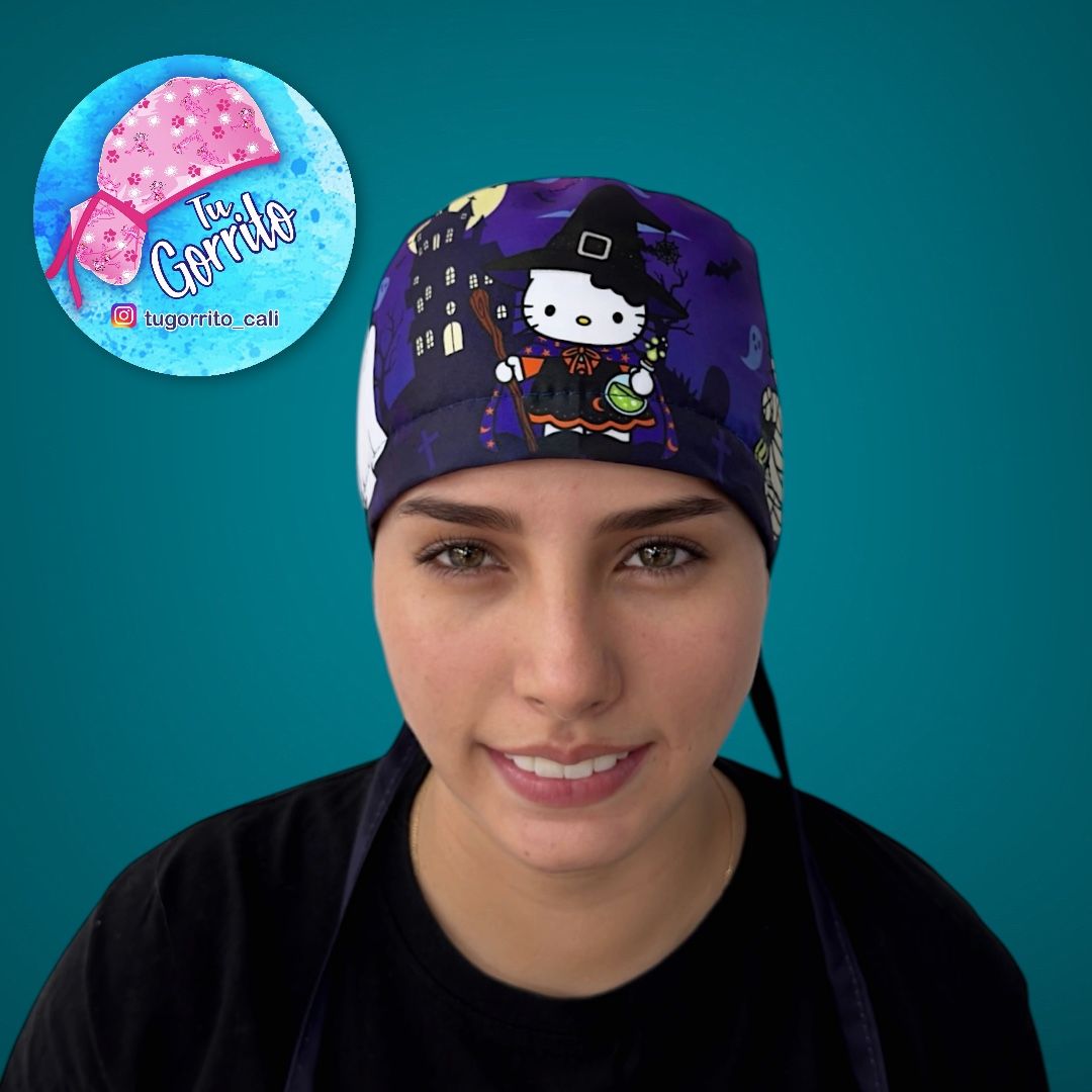Hello kitty Halloween morado difuminado