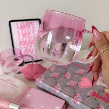 Imagen del producto Vaso vidrio corazón