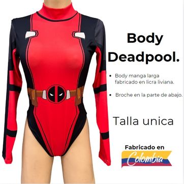 Imagen del producto Body temático manga larga deadpool 