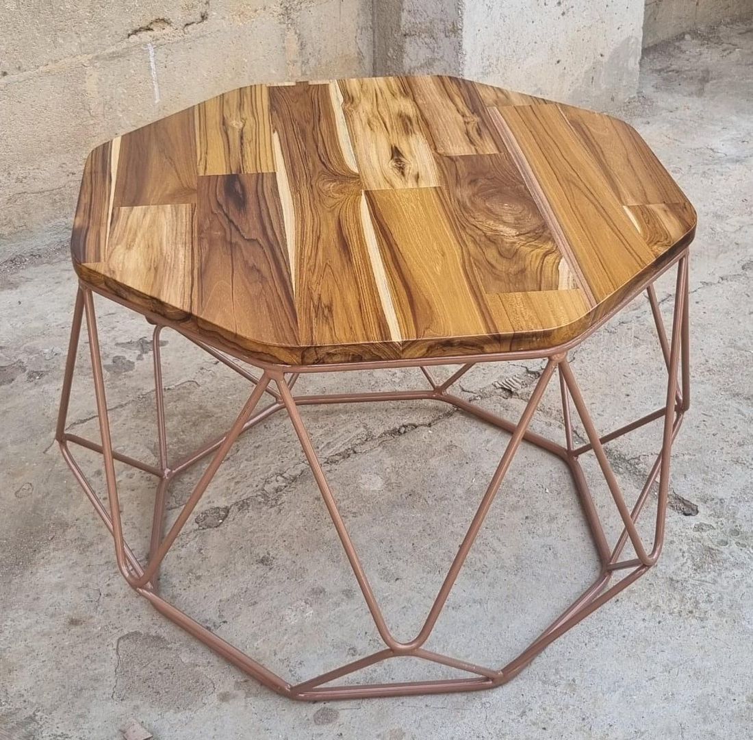 Mesa octagonal en teca