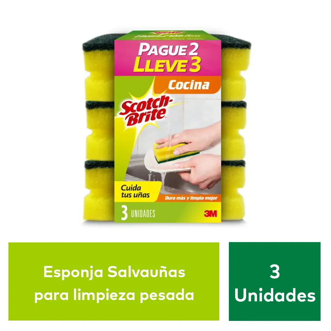 ESPONJA SCOTCH BRITE SALVA UÑAS PG2 LL3