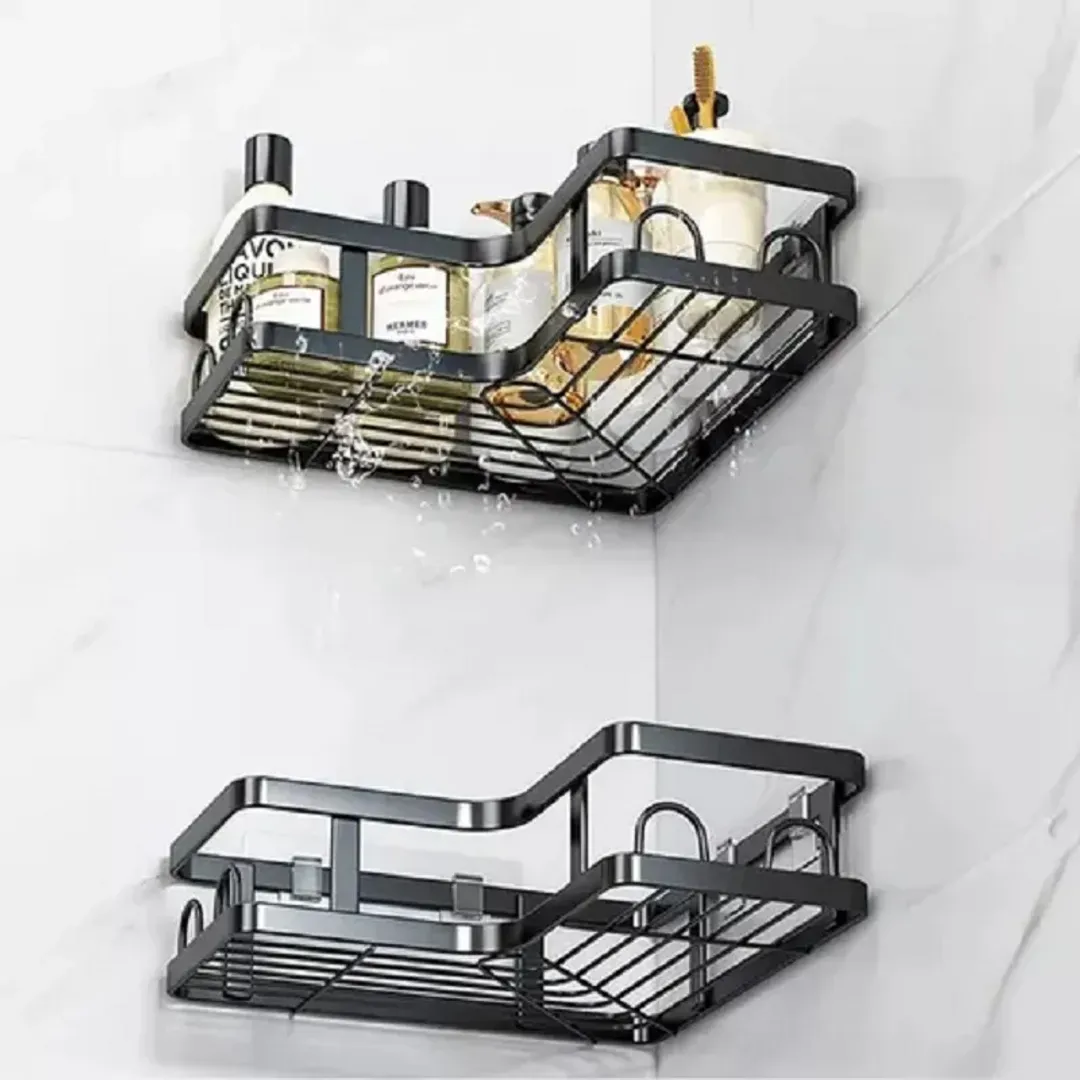 ORGANIZADOR DE BAÑO ESQUINERO ESTANTE DE PARED 5 PIEZAS