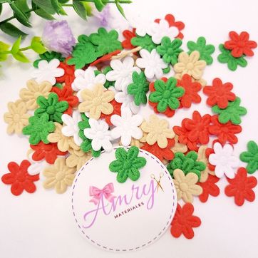 100 Flores 1.8cm Navidad Surtidas  - imagen 2