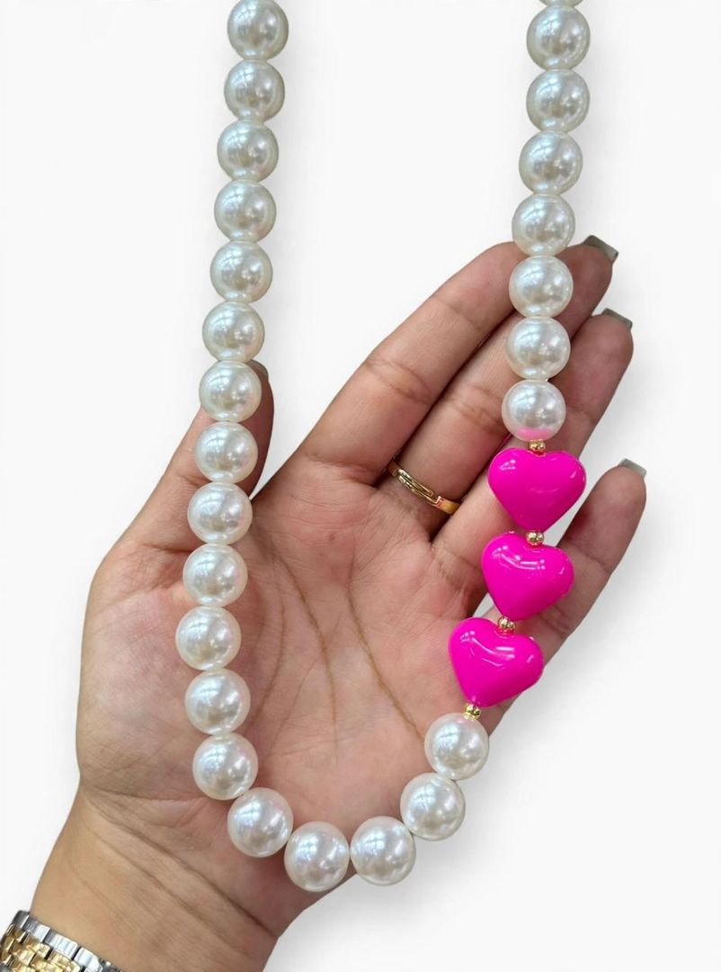 Collar Perla Corazón 