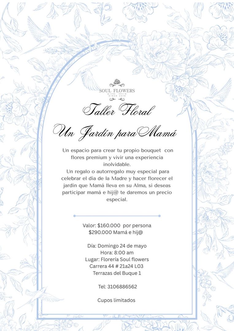 TALLER FLORAL EDICIÓN MADRES
