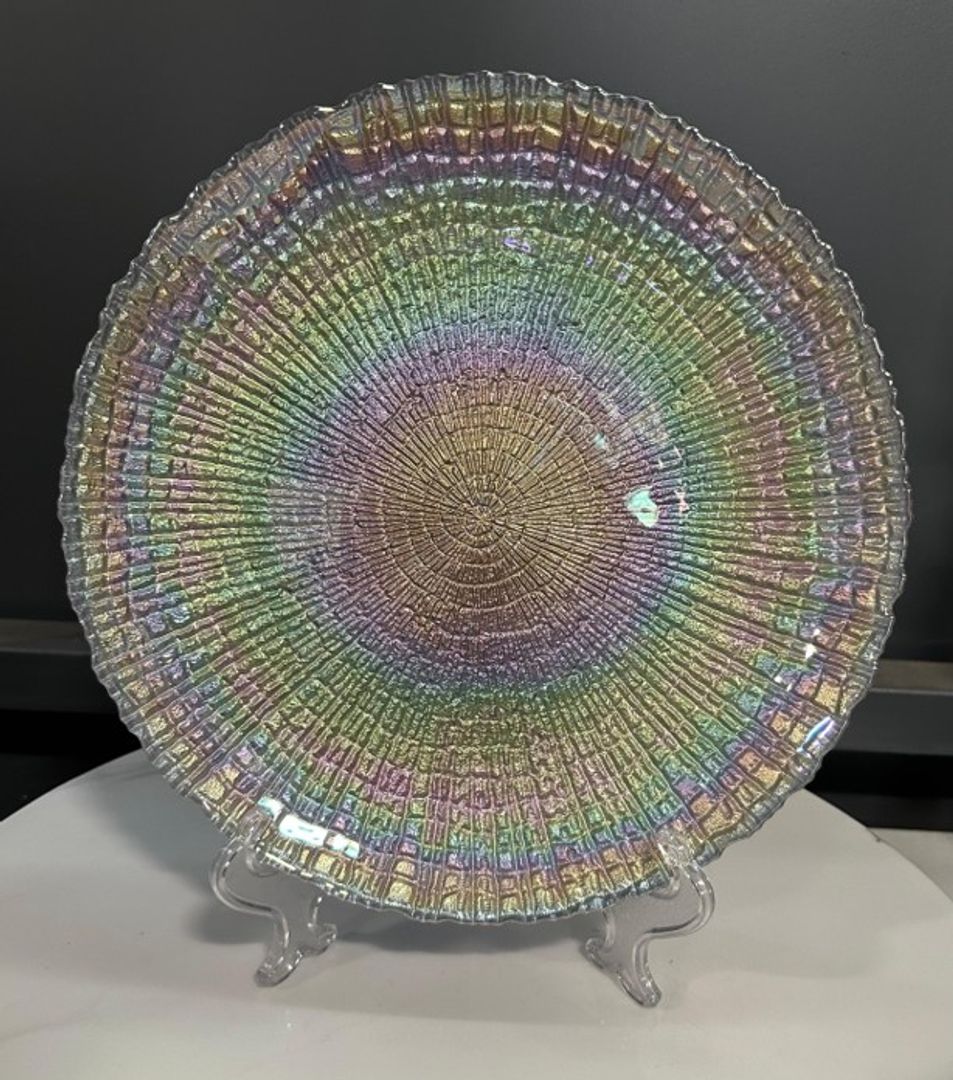 PLATO BAJO EN CRISTAL tornasol 