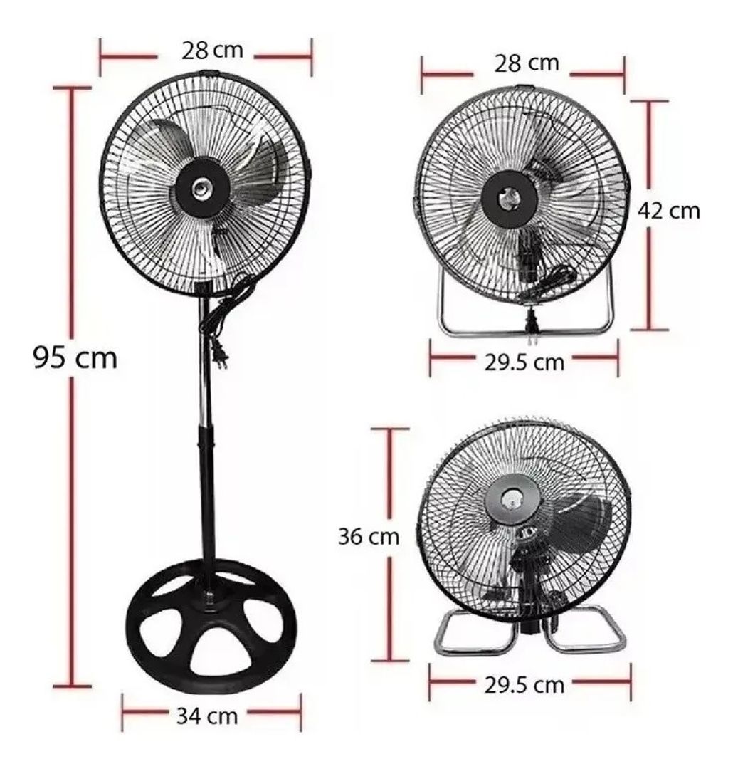  Ventilador De Oficina 3 En 1 (10 Pulgadas / 25 cm)