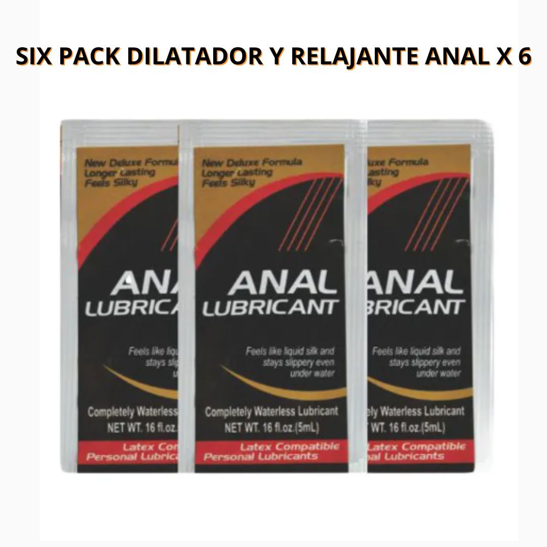 SIX PACK DILATADOR Y RELAJANTE ANAL X 6