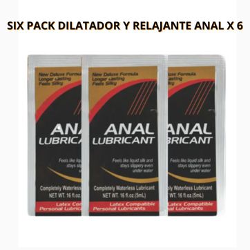 SIX PACK DILATADOR Y RELAJANTE ANAL X 6 - imagen 1