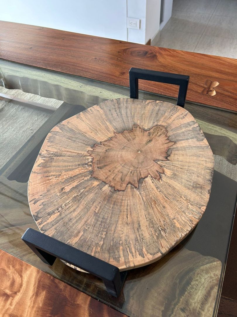 BANDEJA CON ASAS HIERRO NEGRO