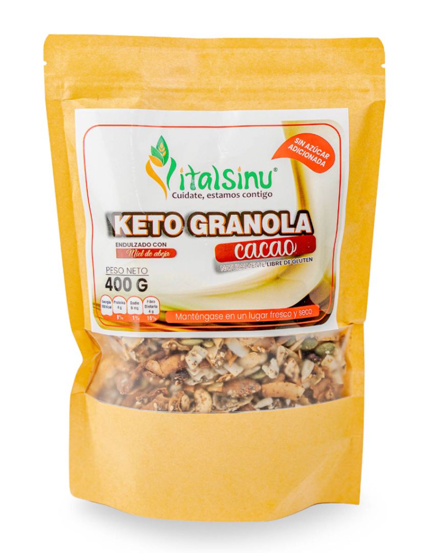 GRANOLA KETO CACAO MIEL X 400 GR VITAL SINU