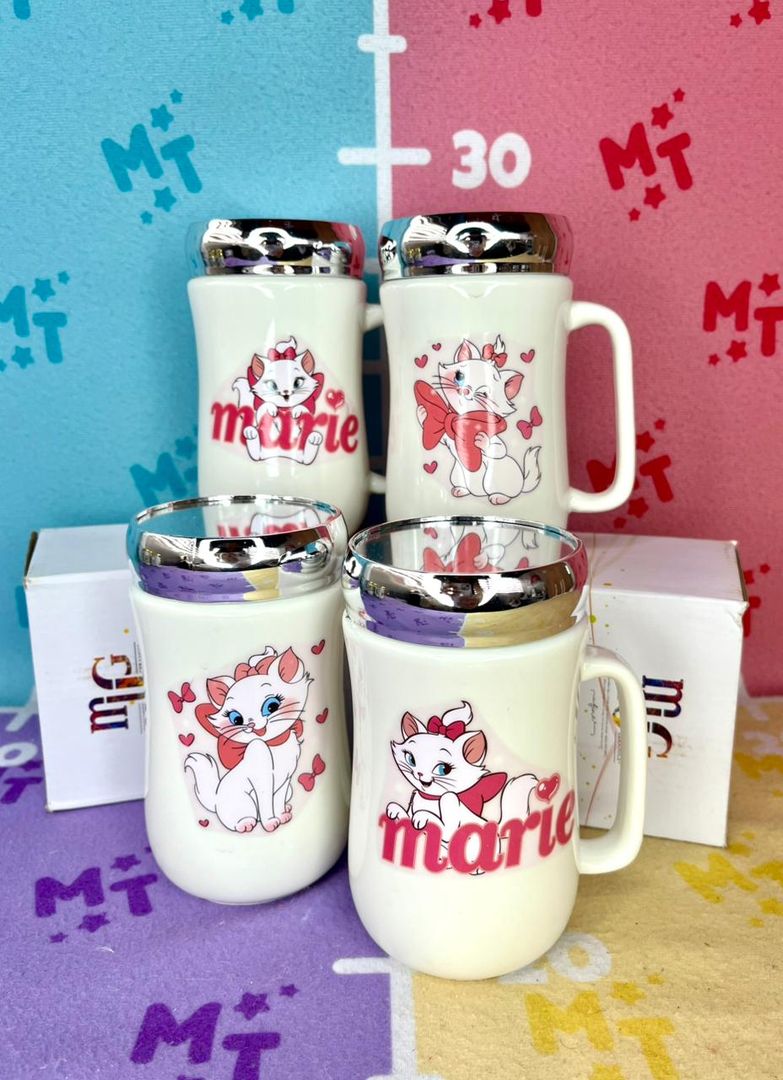 Mugs tapa espejo "Gata Marie"