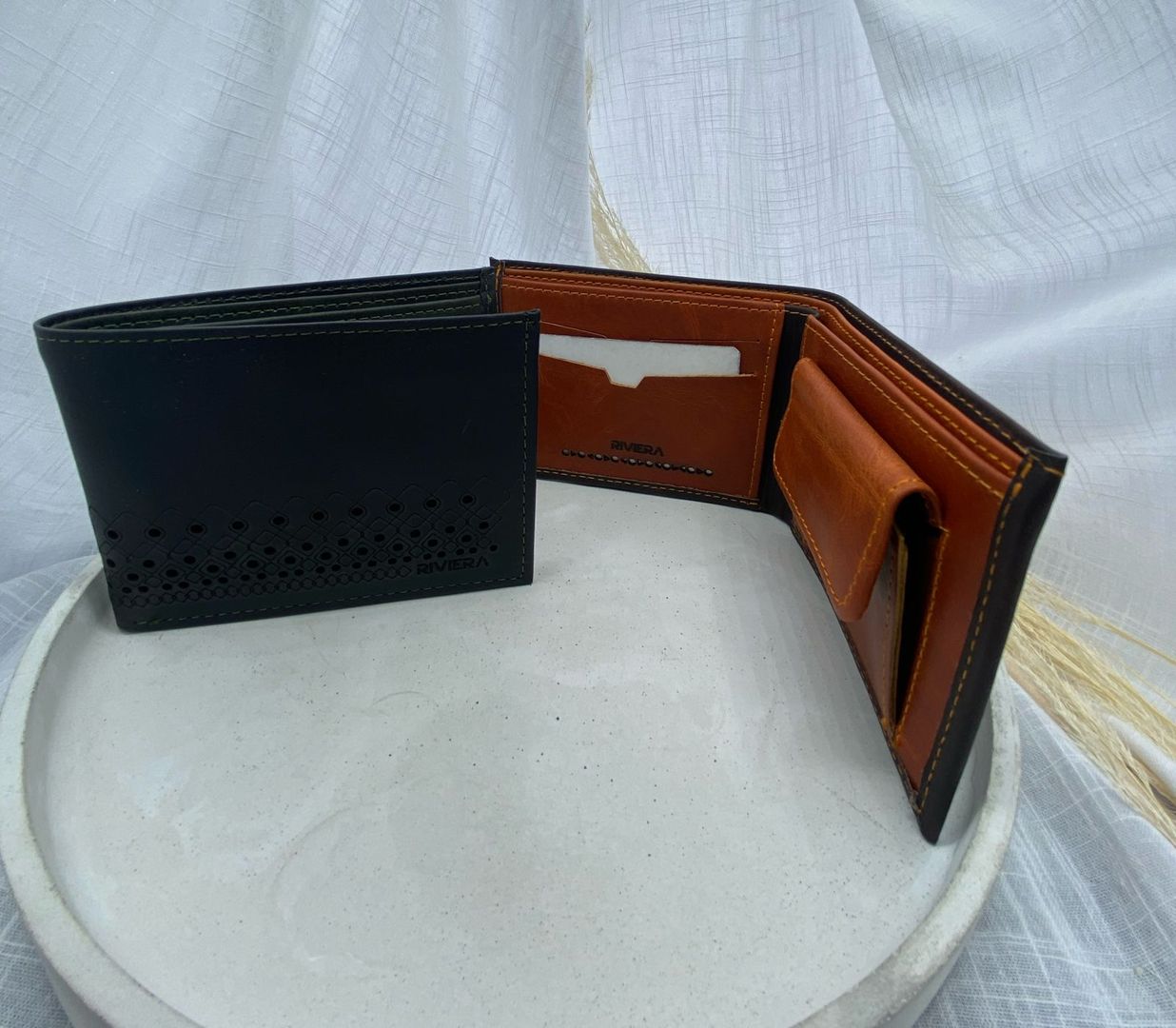 Billetera de hombre, cuero 