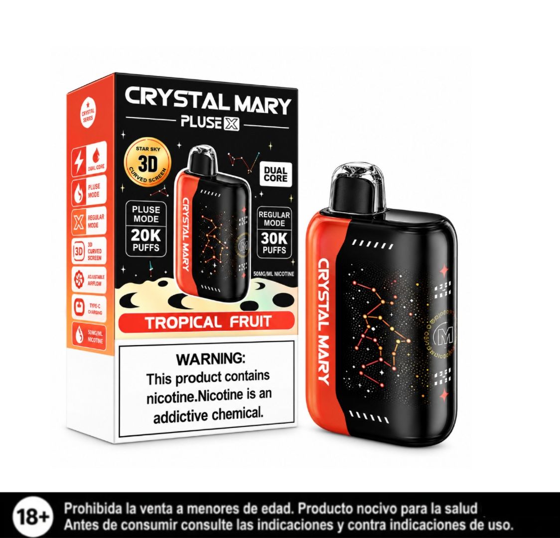 Crystal Mary Tropical Fruit 30.000 Puffs Pulse X