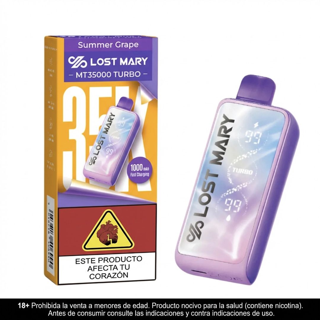 Lost Mary Summer Grape 35.000 Puffs Mt Turbo