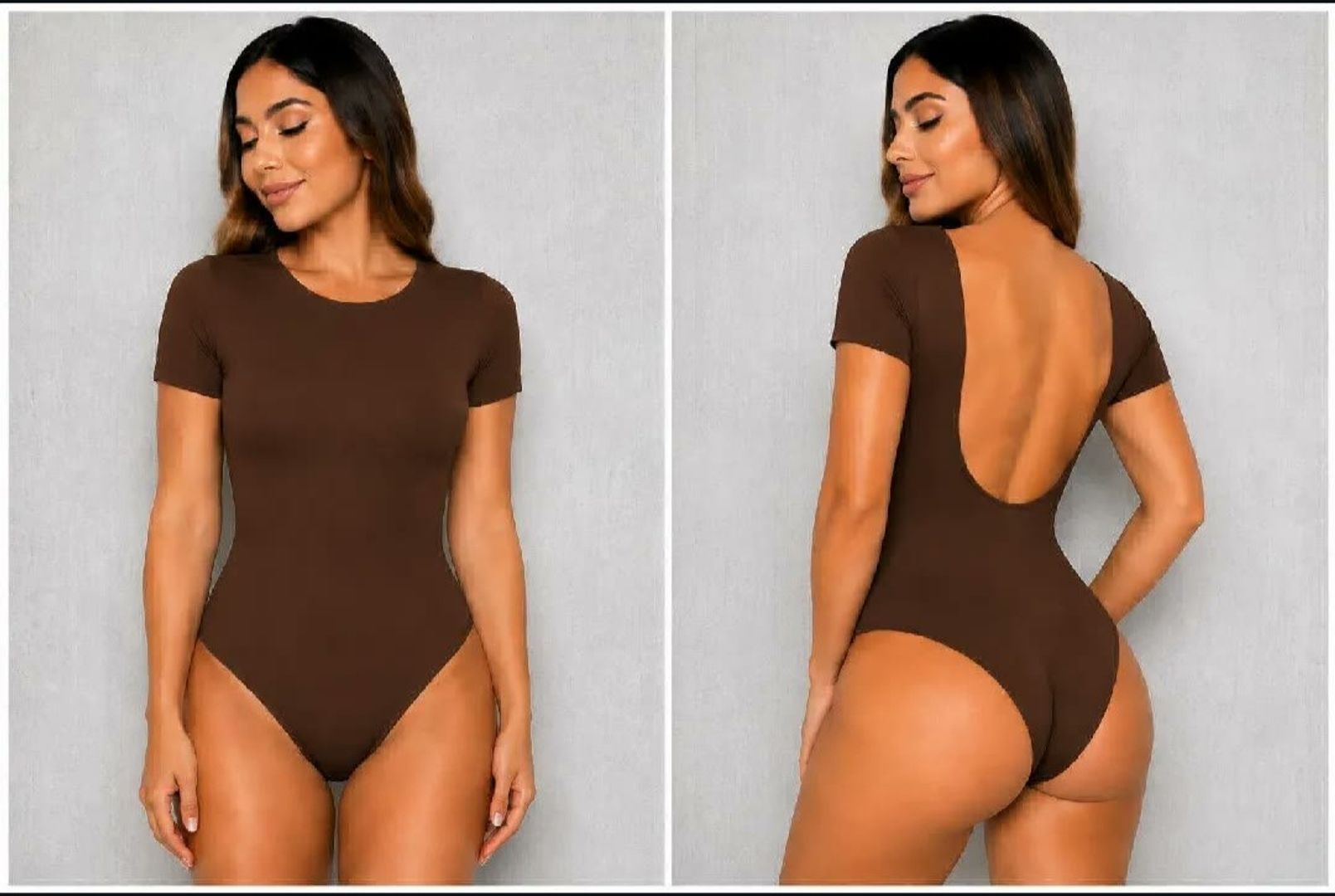 Body sexy manga corta 