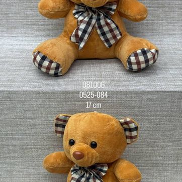 Imagen del producto OSO CON LAZO DE CUADROS 17 CM 