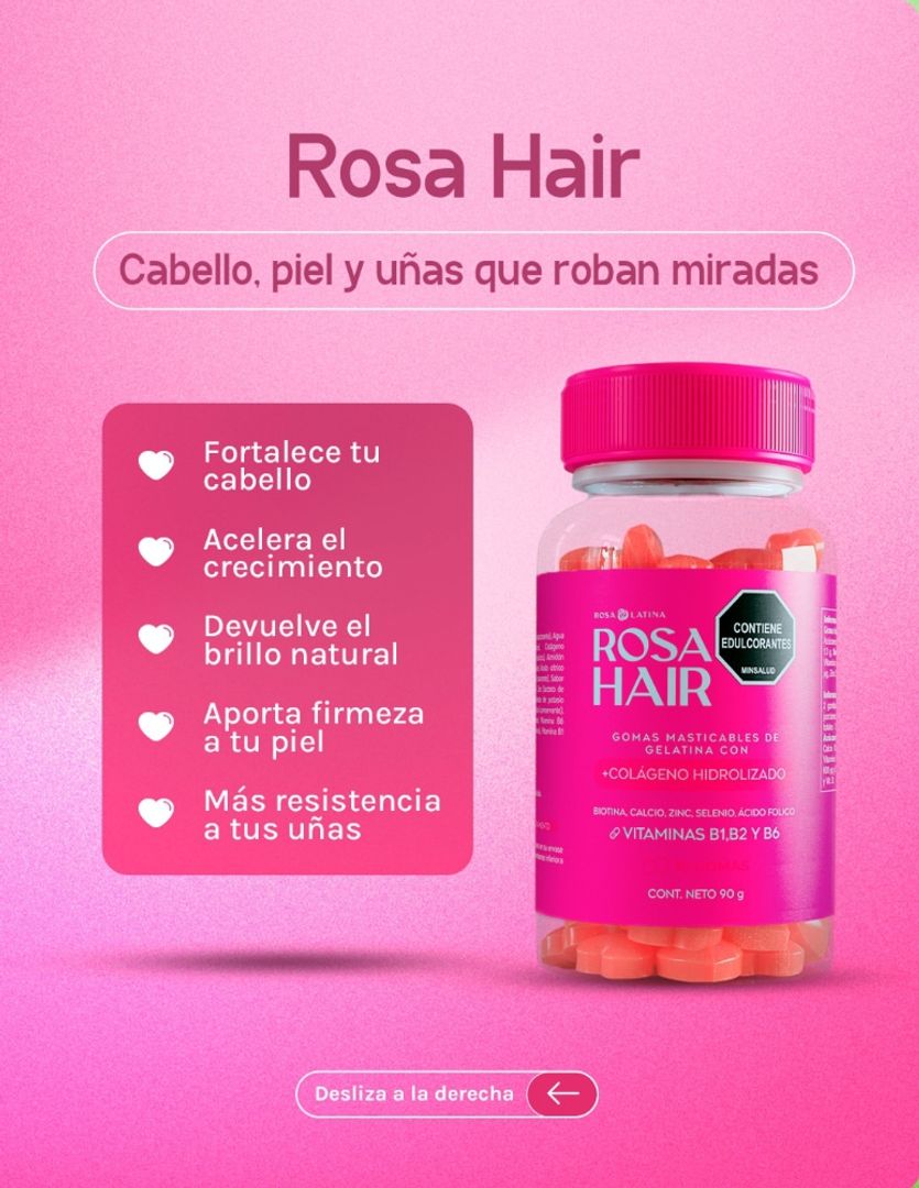 Rosa hair latina gomitas