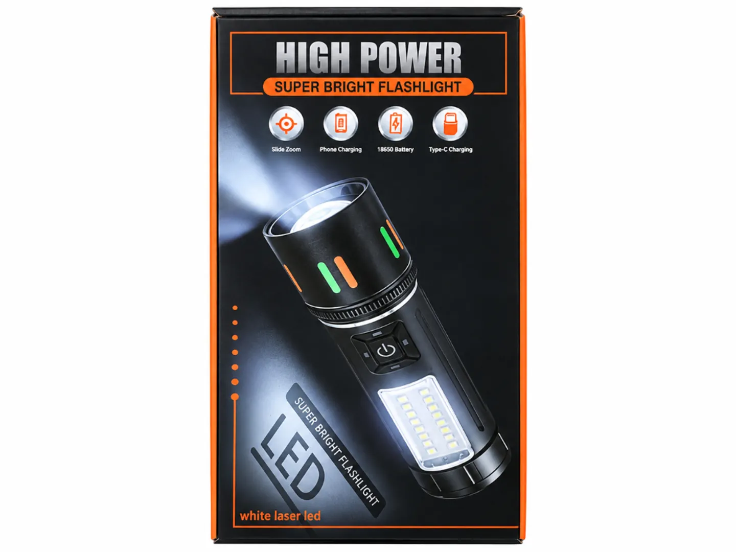 LINTERNA LED PORTATIL TACTICA RECARGABLE ZOOM DK-245 HIGH POWER