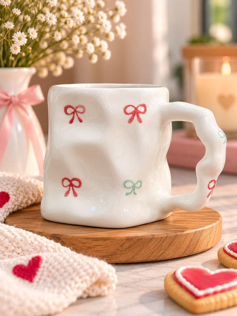 Mug ondulado corazones 
