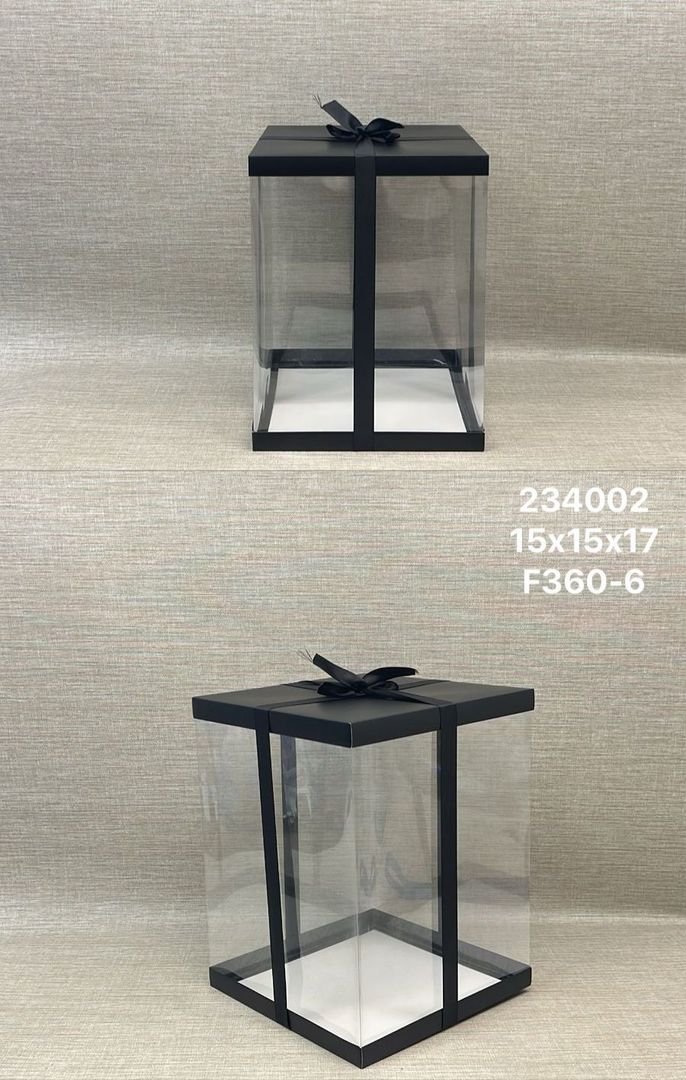 CAJA ACETATO NEGRA 15X15