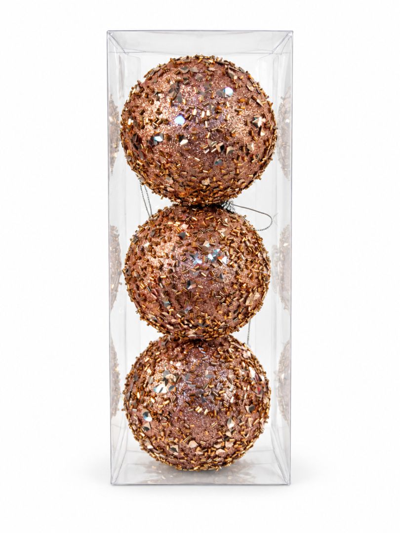 BAMBALINA X 3 ORO ROSA C/U 10 CM CON PIEDRERIA