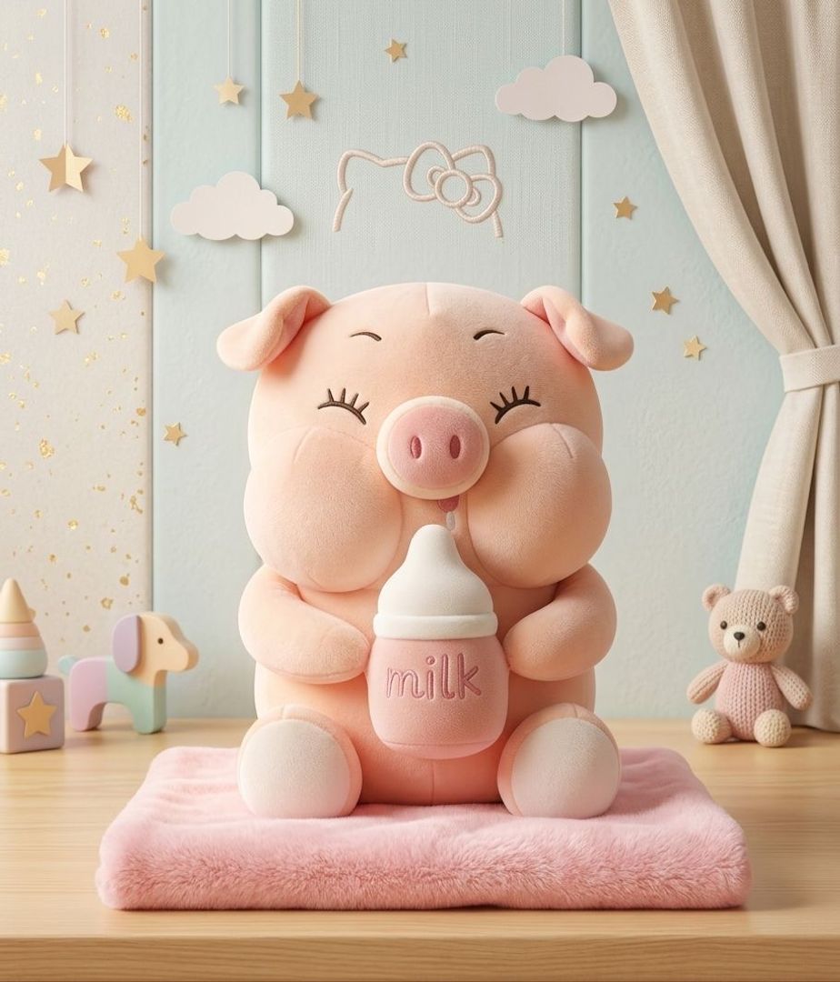 Cojín con cobija cerdito 
