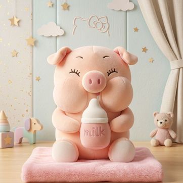 Cojín con cobija cerdito  - imagen 1