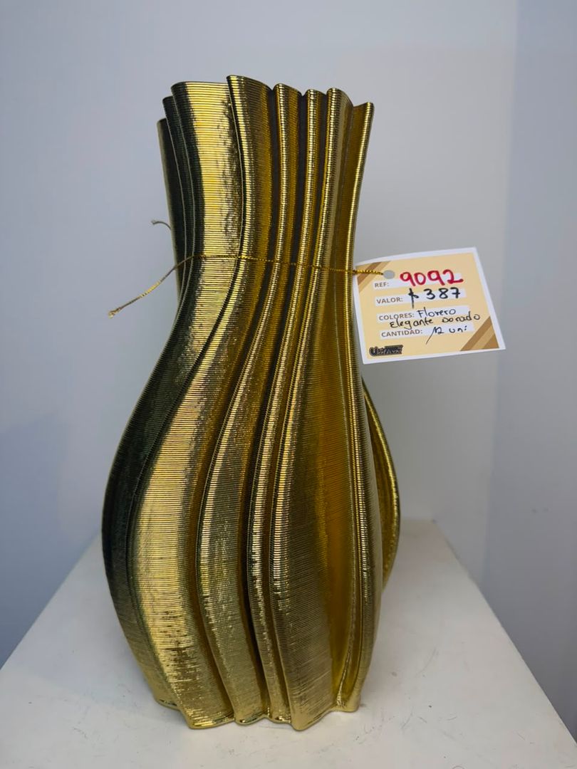 BASE FLORERO DE POLIRECINA TALLADA