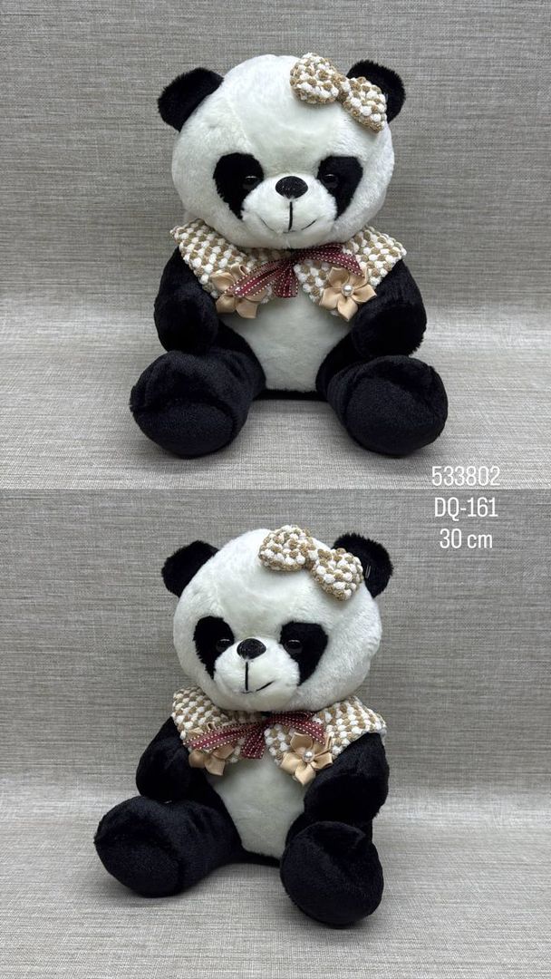 PANDA CON LAZO Y CAPA 30 CM