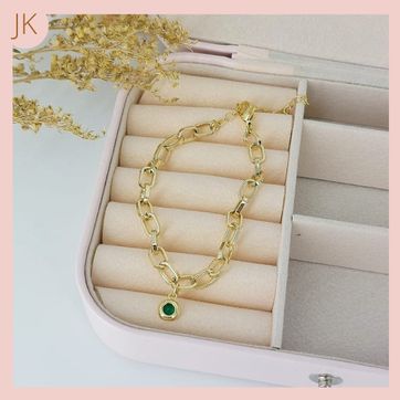 Imagen del producto Pulsera Ojo verde esmeralda