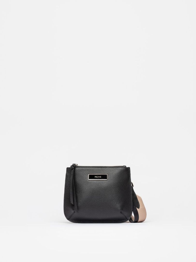 MINI BAG LALY EN CUERO NEGRO