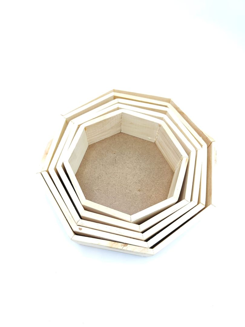 juego de caja octagonal x 5