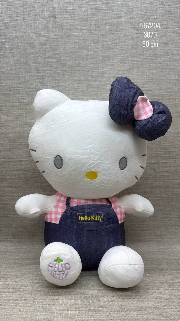 HELLO KITTY CON OVEROL 50 CM