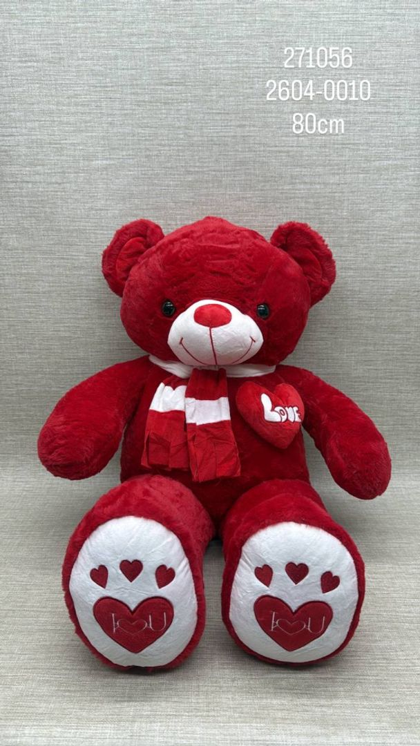 OSO ROJO BUFANDA 80 CM