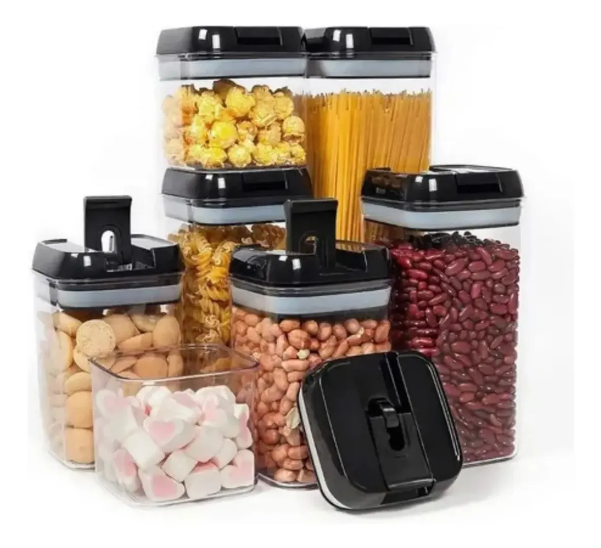RECIPIENTES HERMETICOS ORGANIZADORES DE COCINA 7 PIEZAS HC084