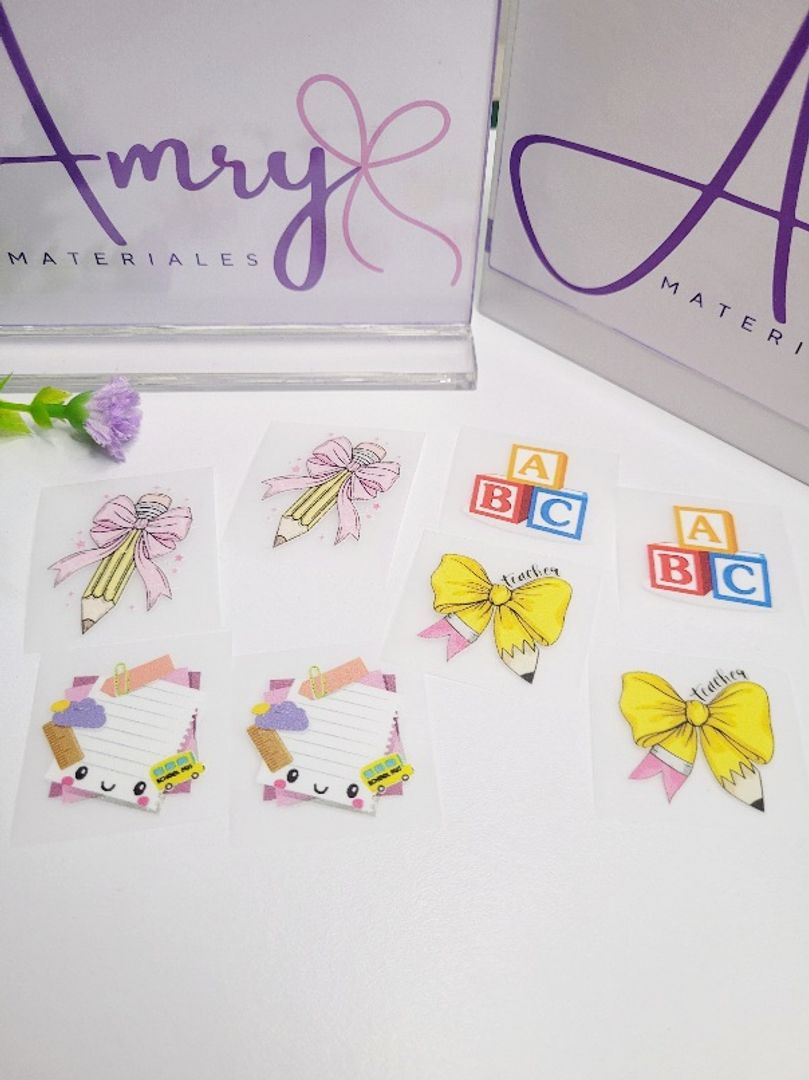 Kit 8 Sticker Escolares 