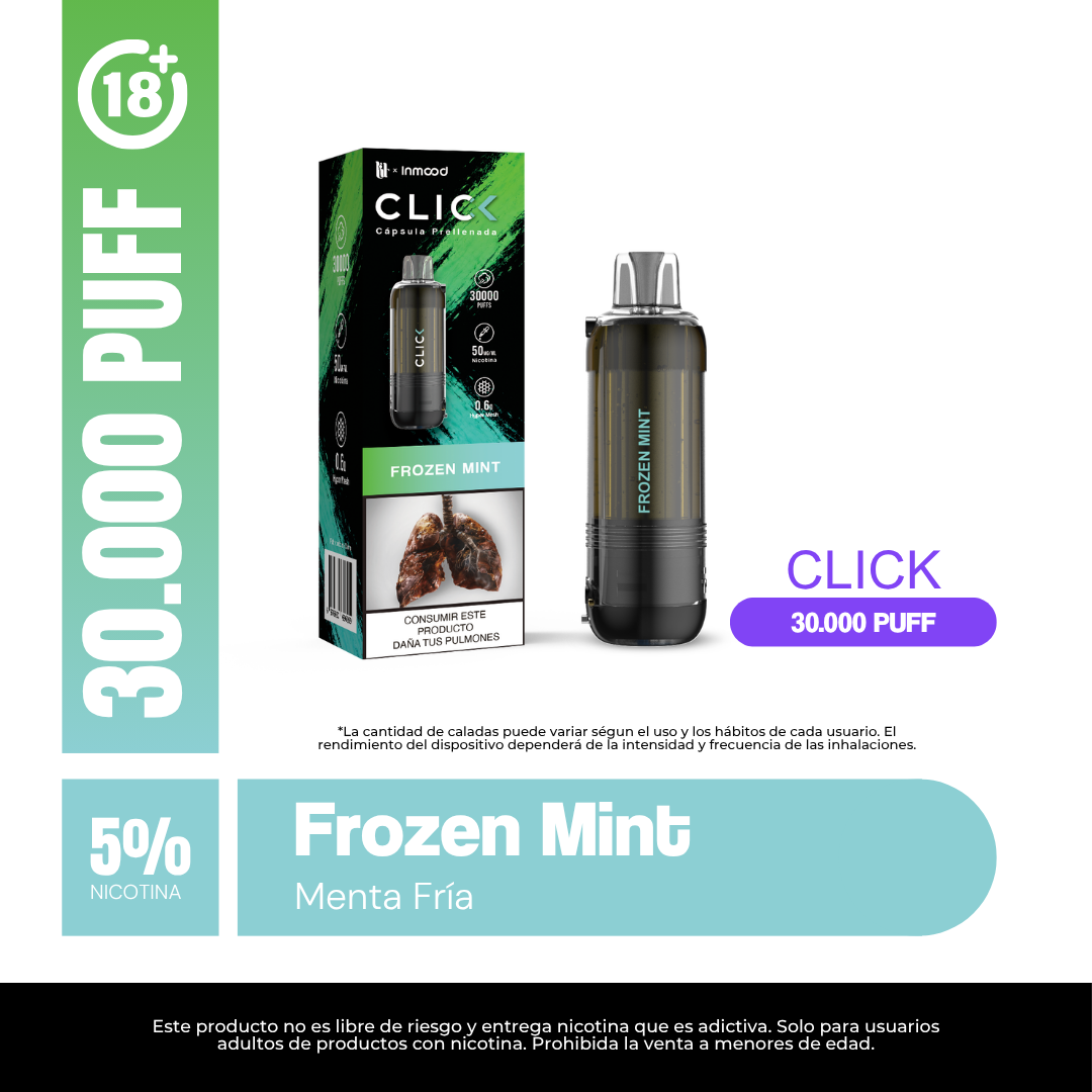 Pod Lit Click Frozen Mint 30.000 Puffs Recarga
