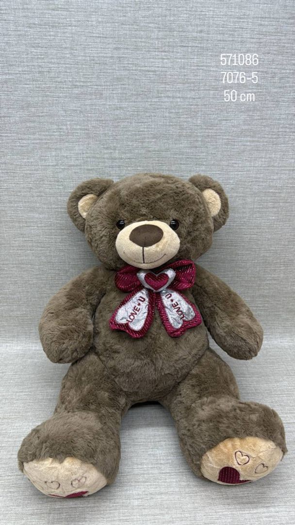 OSO CON MOÑO LOVE VINOTINTO DE 50CM