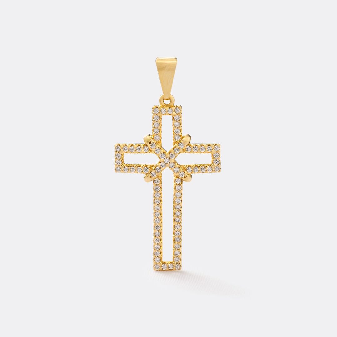 D cruz silueta circonia 