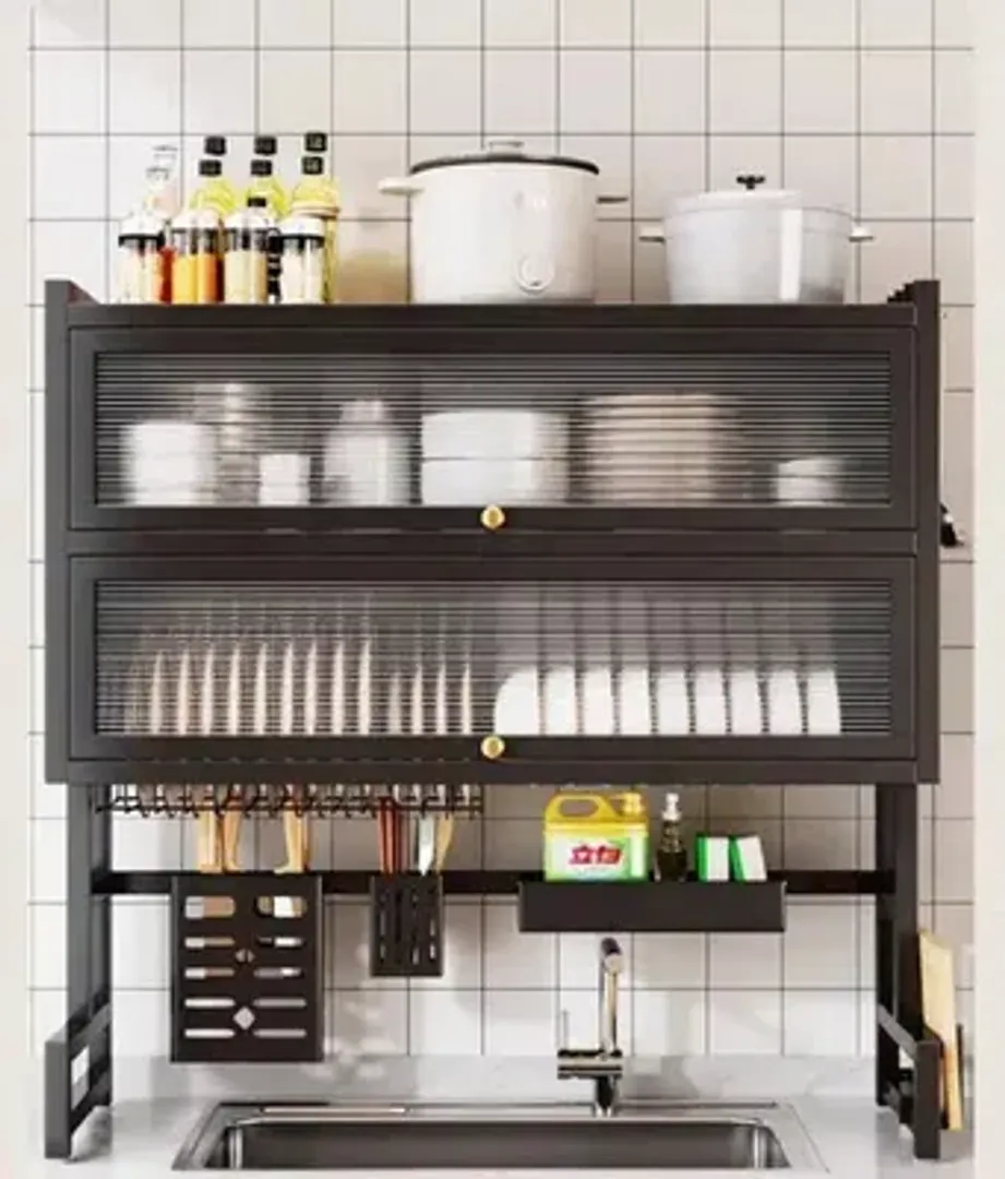 PLATERO ESCURRIDOR DE 2 GABINETES DE 85CM