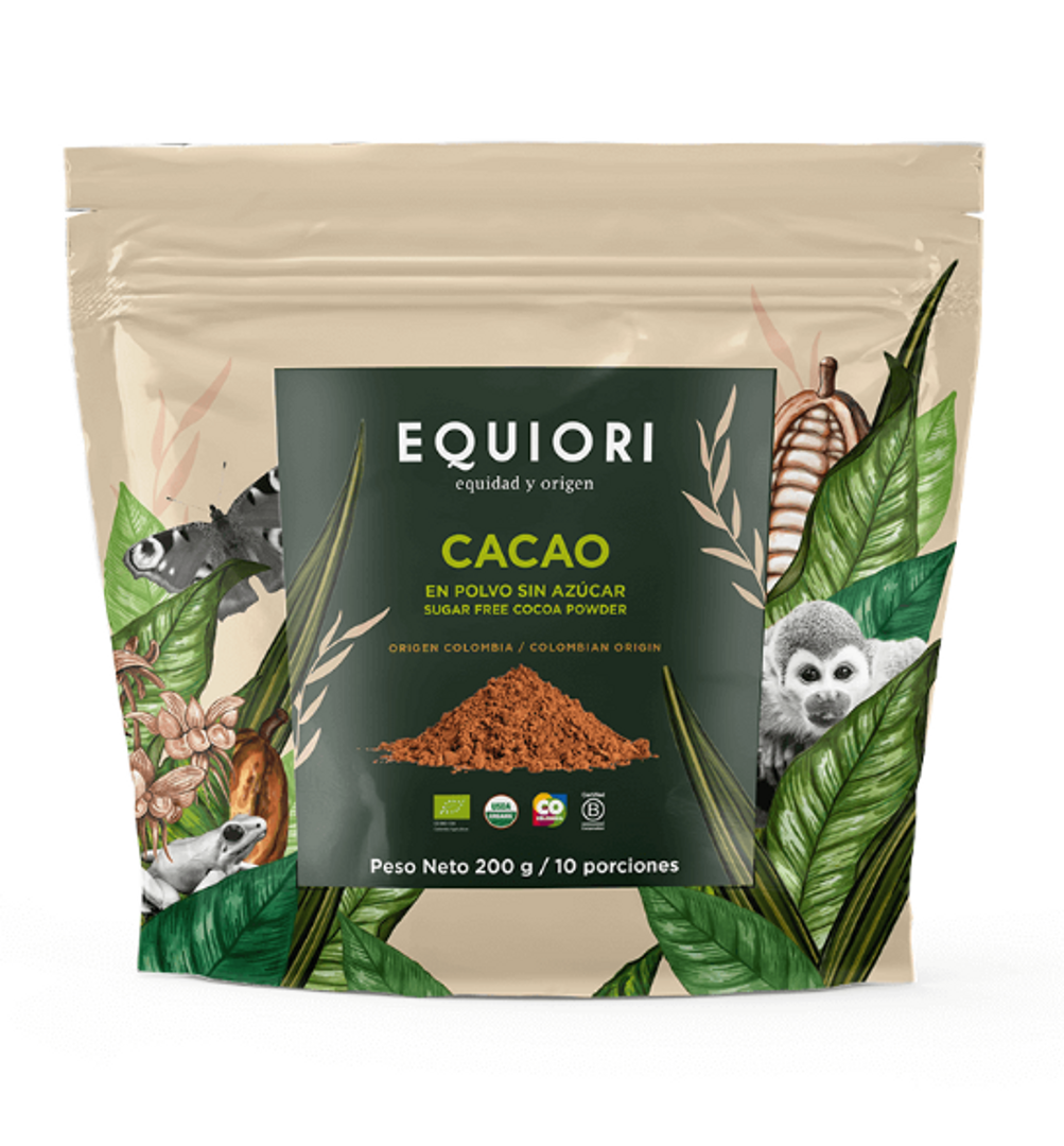 CACAO EN POLVO EQUIORI X 200GR